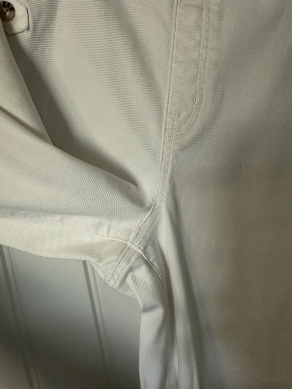 Spanx - Stretch Twill Cropped Wide Leg Pants - White - Medium - Picture 4 of 8